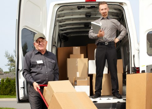 Removal team preparing for a house move in Croydon