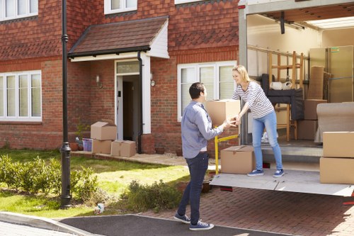 Local man and van moving furniture in Croydon residential street