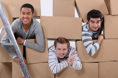 Fragile items packed securely with protective materials for a local relocation