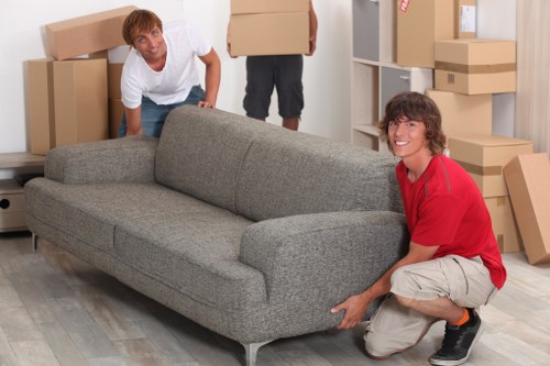 Careful handling of boxes during a move