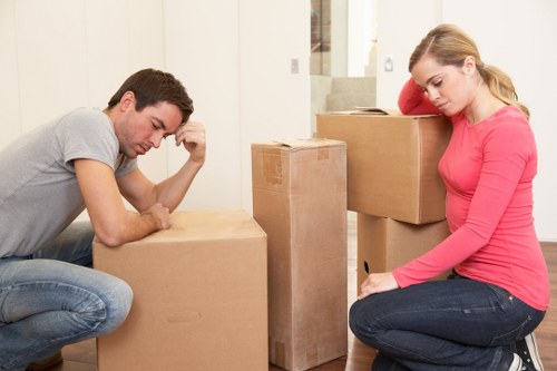 Packing materials and labelled boxes ready for a move in Croydon